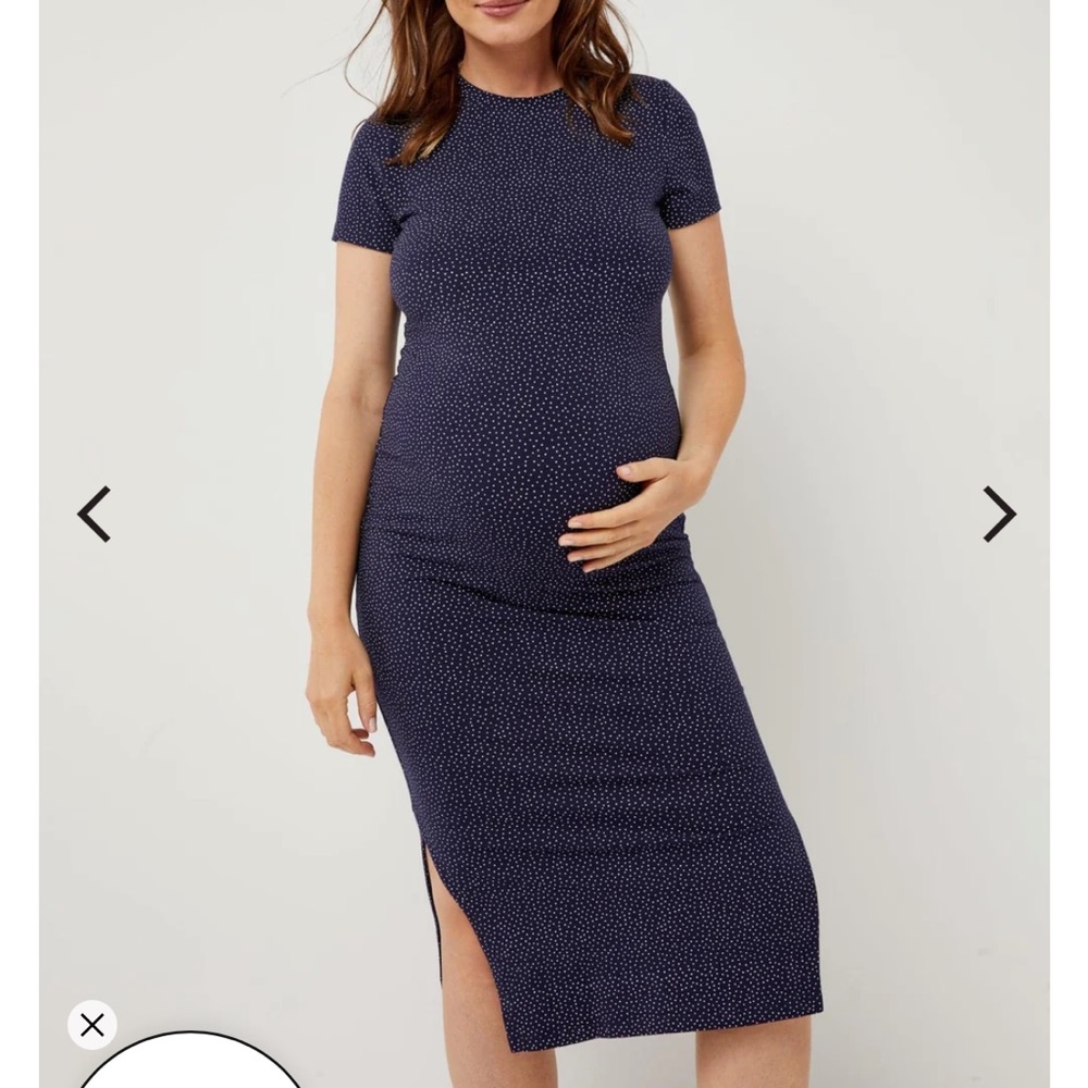 A pea in the pod Size S navy midi dress, great condition!